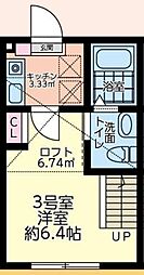 ショコラReze 1階1Kの間取り