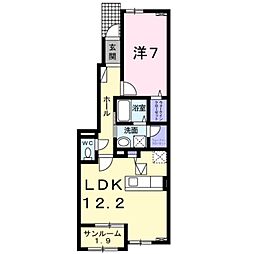 メゾン・ドゥ・ファミーユ 1LDKの間取図画像