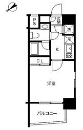スカイコート池袋西壱番館 6階1Kの間取り
