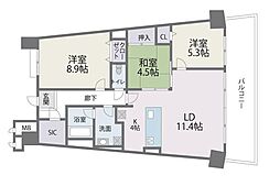 アイランドシティインフィニガーデンE棟 3LDKの間取図画像