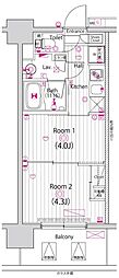 ガーラ・ヴィスタ大島 2Kの間取図画像