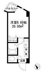 ラ・フルール芹ヶ谷 1Kの間取図画像