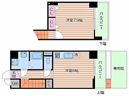 Osaka Metro長堀鶴見緑地線 今福鶴見駅 徒歩7分の賃貸マンション 1階1SKの間取り