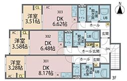 さいたま市見沼区大字小深作アパート 1DKの間取図画像