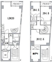 クイーン駒沢 7階3SLDKの間取り