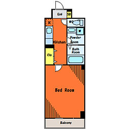 京急空港線 糀谷駅 徒歩13分の賃貸マンション 5階1Kの間取り