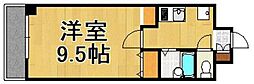 プレジール諸岡 1Kの間取図画像