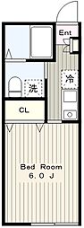 コーポ片平 1Kの間取図画像