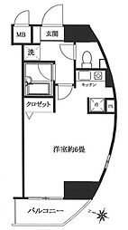 菱和パレス高輪台 1Kの間取図画像