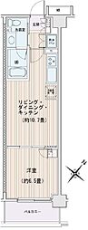 エスティメゾン豊洲レジデンス 7階1LDKの間取り