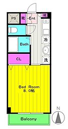 リヴェールハイム（一般） 4階1Kの間取り