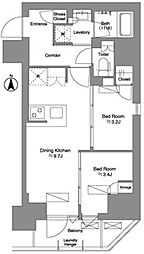 ブリリアイスト新御徒町 6階2DKの間取り