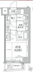アイル横浜NORTH 1Kの間取図画像