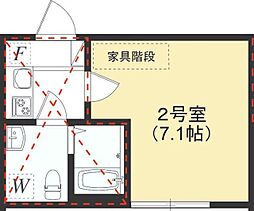 アザーレ・プラネ青葉台 1Kの間取図画像