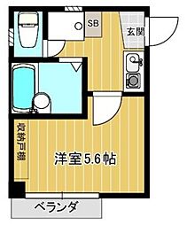 メゾン光 ワンルームの間取図画像