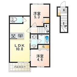 シルエーラ千里丘 2LDKの間取図画像