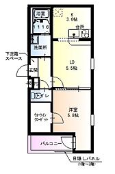 阪神本線 尼崎駅 徒歩7分の賃貸アパート 1階1LDKの間取り