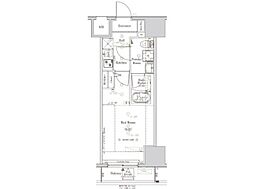 都営三田線 板橋区役所前駅 徒歩6分の賃貸マンション 11階1Kの間取り