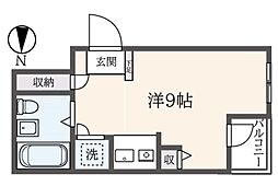シルフィード永福町 2階ワンルームの間取り