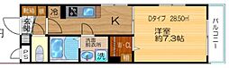 ヴィラルミエール 1Kの間取図画像