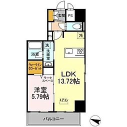 BELTS SHINJUKU レジデンス 1LDKの間取図画像