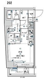 スクエアシティ横濱南太田アスパイア ワンルームの間取図画像