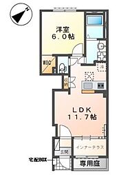 エクステンド・Y 1LDKの間取図画像