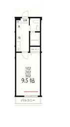 QUIET CRAB HOUSE 鶴見寺谷(仮) 1Kの間取図画像