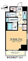 ロイズスクエア東陽町 1Kの間取図画像