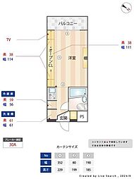 Gアパートメント ワンルームの間取図画像