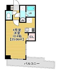 Fortitudo四街道 ワンルームの間取図画像