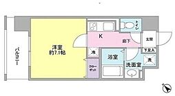オーククレストビル 1Kの間取図画像