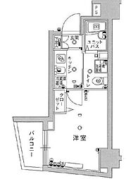 スカイコート池袋第7 9階1Kの間取り