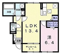錦町1丁目アパート(028795001) 1LDKの間取図画像