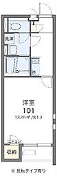 クレイノブリッジハイ 1Kの間取図画像