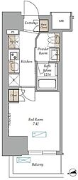 ラティエラ上野稲荷町 1Kの間取図画像