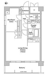 COMFORIA東品川 1LDKの間取図画像