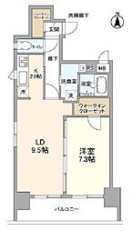 アリュージュ両国 4階1LDKの間取り