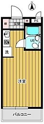 トップ高輪台 3階ワンルームの間取り