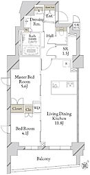 LiveCasa文京千石premier 2SLDKの間取図画像
