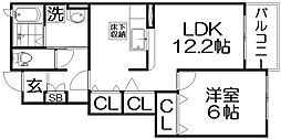 フォルシュ 1LDKの間取図画像