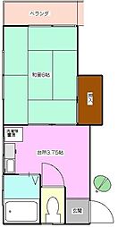 コーポストローム 1Kの間取図画像