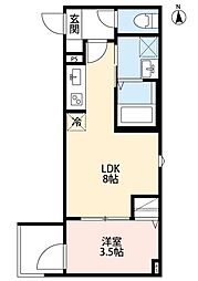 robot home 鉄道博物館 2階1LDKの間取り