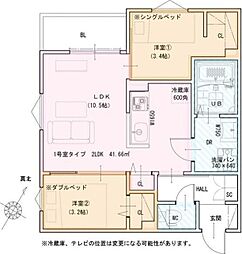JR東海道・山陽本線 塚本駅 徒歩13分の賃貸アパート 3階2LDKの間取り