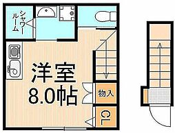 フルール西新井1 ワンルームの間取図画像