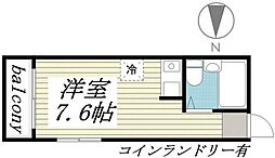 JPアパートメント飯能 1Kの間取図画像