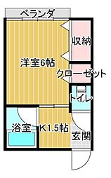 サンエイトハイツ 1Kの間取図画像