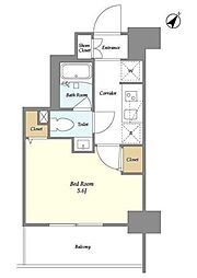 La Douceur四ツ木East 7階1Kの間取り