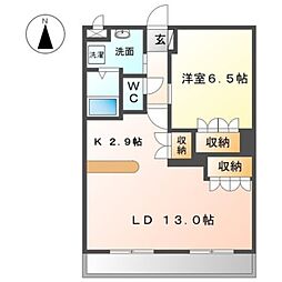 グレイスコート　Ｎ’ｓ 1階1LDKの間取り