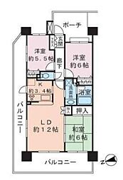 D-スクエアさがみ野 3LDKの間取図画像